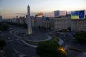 The Obelisk at the Plaza de la Republica in Buenos Aires, Argentina.