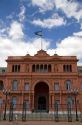 The Casa Rosada located on the eastern end of the Plaza de Mayo in Buenos Aires, Argentina.