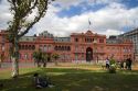 The Casa Rosada located on the eastern end of the Plaza de Mayo in Buenos Aires, Argentina.