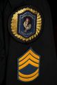 Shoulder patch insignia on the arm of an Argentine federal police officer in Buenos Aires, Argentina.