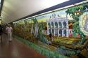 Tile mural in a Buenos Aires Metro station in Argentina.