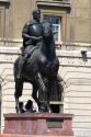 Statue of Pedro de Valdivia in the Plaza de Armas in Santiago, Chile.