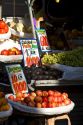 Produce stand in Santiago, Chile.