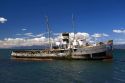 The tug boat Saint Christopher ran aground after engine trouble in the bay at Ushuaia on the island of Tierra del Fuego, Argentina.