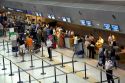 Interior of the Ezeiza International Airport at Buenos Aires, Argentina.