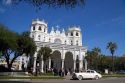 Wedding party outside the Sacred Heart Church in Galveston, Texas.