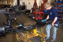 Rear axle assembly of a truck chassis at Spartan Motors in Charlotte, Michigan.
