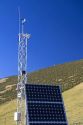 Solar powered remote weather station on Willow Creek Summit along U.S. Route 93 in central Idaho.