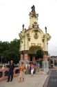 People walk across the Maria Cristina Bridge in the city of Donostia-San Sebastian, Guipuzcoa, Basque Country, Northern Spain.