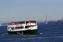 Circle Line tour boat on the Hudon River in New York City, New York, USA.