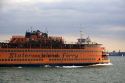 Staten Island Ferry in the New York Harbor, New York City, New York, USA.