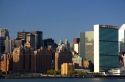 United NAtions Building and skyscrapers in New York City, New York, USA.
