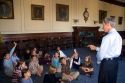 Governer John Lynch speaking to school children inside the New Hampshire State House at Concord, New Hampshire, USA.