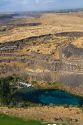 Aerial view of Blue Lakes in the Snake River Canyon at Twin Falls, Idaho, USA.