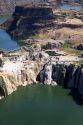 Aerial view of Shoshone Falls in the Snake River Canyon near Twin Falls, Idaho, USA.
