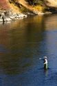 Fly fishing on the south fork of the Boise River in Elmore County, Idaho, USA.