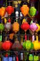 Colorful silk lanterns being sold in Hoi An, Vietnam.