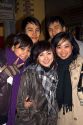 Young Vietnamese friends celebrate the Lunar New Year in Hanoi, Vietnam.