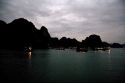 Night view of Ha Long Bay, Vietnam.