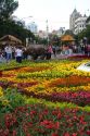 Flower displays are a part of the Tet Lunar New Year celebration in Ho Chi Minh City, Vietnam.