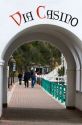 Via Casino walkway to the Catalina Casino on Catalina Island, California, USA.