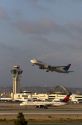 Delta Boeing 767 in taking off from LAX in Los Angeles, California, USA.