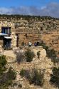 Artist studio made of rock on the South Rim of the Grand Canyon, USA.