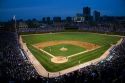 Wrigley Field during a Cubs baseball game in Chicago, Illinois, USA.