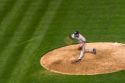 Picher throwing a pitch at Wrigley Field in Chicago, Illinois, USA.