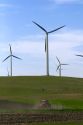 Farmland and wind turbines in Pipestone County, Minnesota, USA.