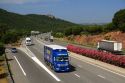 Vehicles travel on the A8 autoroute, La Provencale, in Southern France.