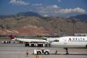 Delta Air Lines hub at the Salt Lake City International Airport in Salt Lake City, Utah, USA.