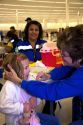 Health care professional administering the nasal spray H1N1 influenza vaccine to a child in Boise, Idaho.