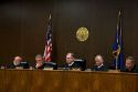 Courtroom scene showing the five members of the Idaho Supreme Court at Twin Falls, Idaho. 11/5/09