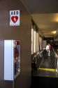 Automated external defibrillator or AED inside the Sky Harbor International Airport in Phoenix, Arizona.
