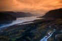 A fall day on the Columbia River Gorge in the Pacific Northwest east of Portland, Oregon, USA.