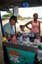 Shaved ice vendor at Puerto Limon, Costa Rica.