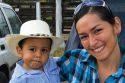Costa Rican mother and son on a ranch at Liberia, Costa Rica. MR