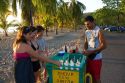 Shaved ice vendor at Playa Carrillo near Samara, Costa Rica.