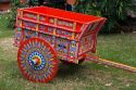 Carretas are elaborately painted oxcarts in the city of Sarchi Norte, Cosat Rica.