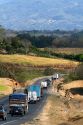 Traffic along the Pan American Highway CR1 just west of San Jose, Costa Rica.