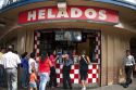 Customers line up for ice cream in San Jose, Costa Rica.