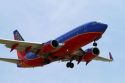 Southwest airlines Boeing 737 aircraft on final approach to the Boise Airport, Idaho, USA.