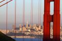 The Golden Gate Bridge and the city of San Francisco, California, USA.