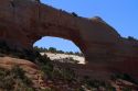 Wilson Arch is a natural sandstone arch along U.S. Route 191 near Moab, Utah, USA.