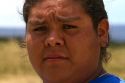 Native Pueblo teenager at Santo Domingo Pueblo, New Mexico, USA.