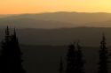 View from the summit of Green Mountain along the historic Magruder Corridor road that devides the Frannk Church-River of No Return Wilderness Area and the Selway-Bitterwoot Wilderness in Idaho, USA.