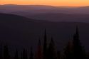 Sunset from the summit of Green Mountain along the historic Magruder Corridor road that devides the Frannk Church-River of No Return Wilderness Area and the Selway-Bitterwoot Wilderness in Idaho, USA.