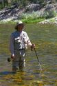 Fly fishing the Salmon River near Stanley, Idaho, USA.