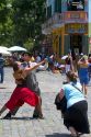 Argentine tango dancers in the La Boca barrio of Buenos Aires, Argentina.